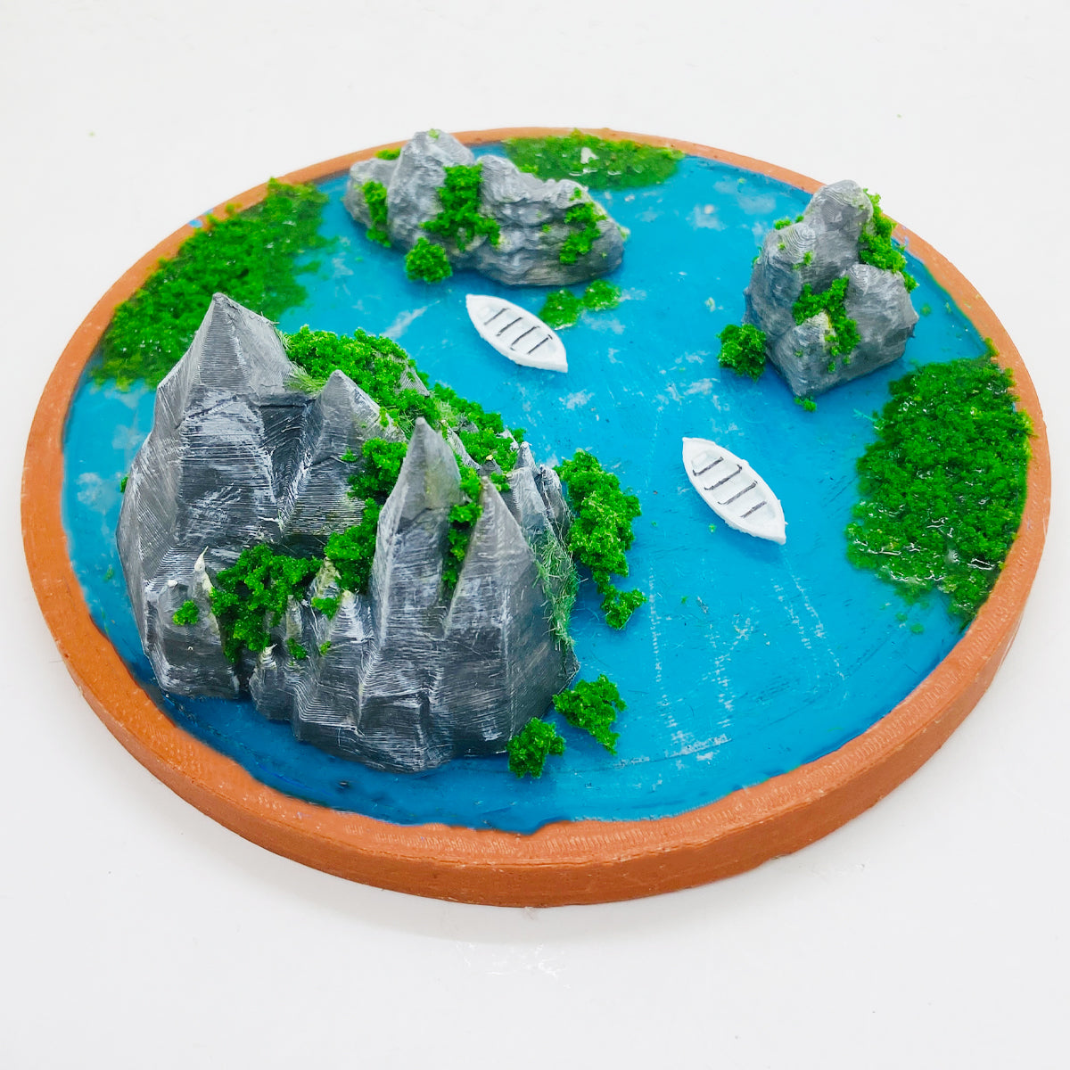 RAKAKART- beautifully crafted MINIATURE ISLAND landscape//decorative showpiece