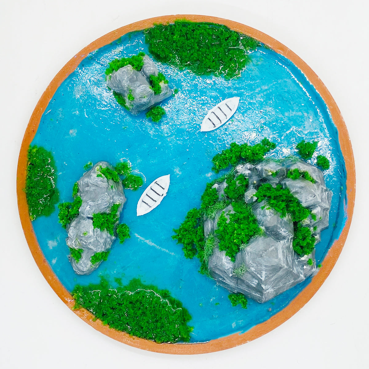 RAKAKART- beautifully crafted MINIATURE ISLAND landscape//decorative showpiece
