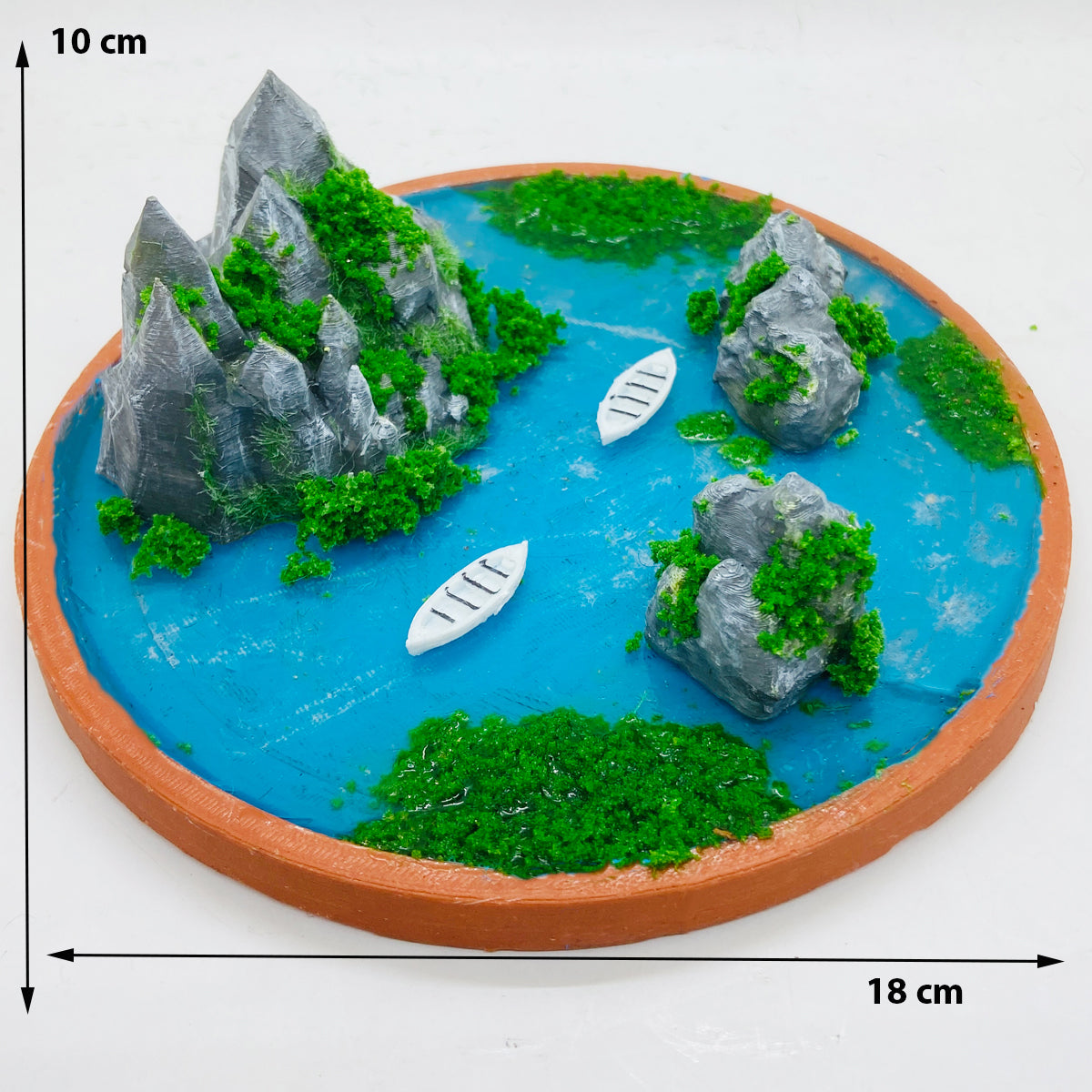 RAKAKART- beautifully crafted MINIATURE ISLAND landscape//decorative showpiece