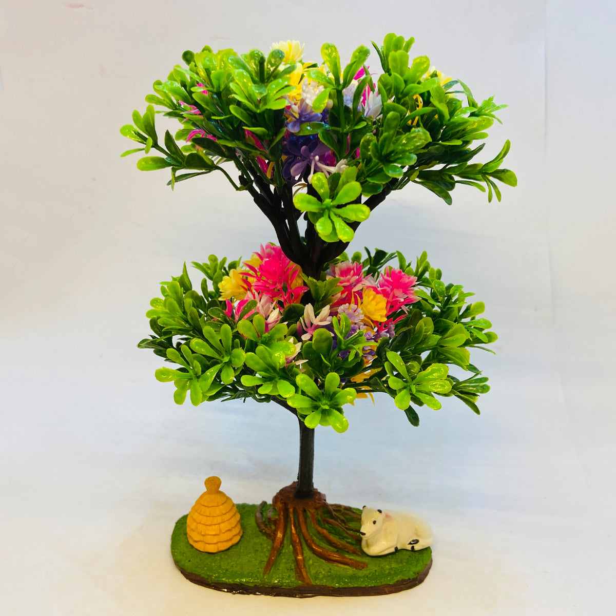 Artificial Tree and Cow