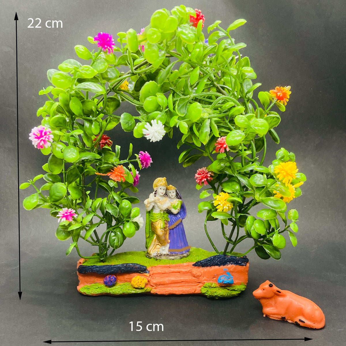 RAKAKART-miniature garden fence,krishna idol