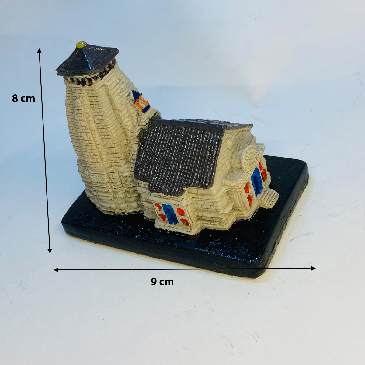 Beautiful mini kedarnath temple under the trees. 3D temple for home decoration