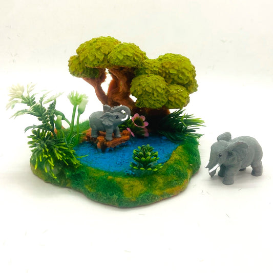 RAKAKART--beautifully crafted GARDENPOND-set of 2 ELEPHANTS miniature decorative showpiece,