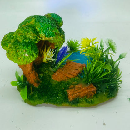 RAKAKART--beautiful FAIRY GARDEN LAKE MINIATURE// rabbits//decorative accessory