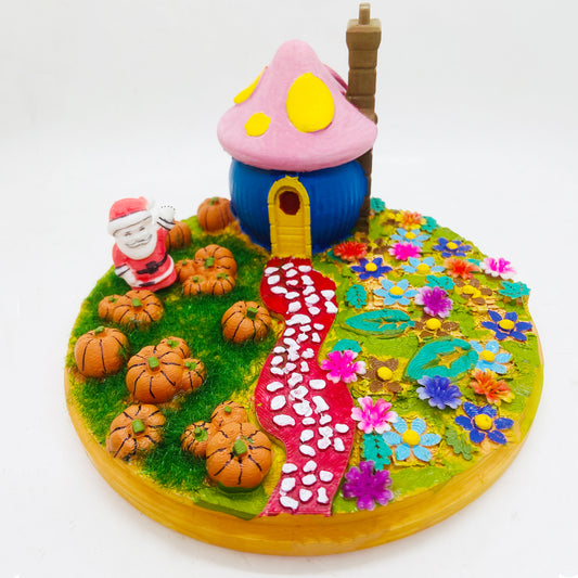 RAKAKART-  miniature PUMPKIN GARDEN HOUSE // FAIRY LAND