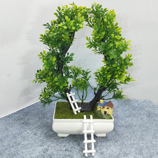 Rakakart bonsai plant ,mini house for home decor