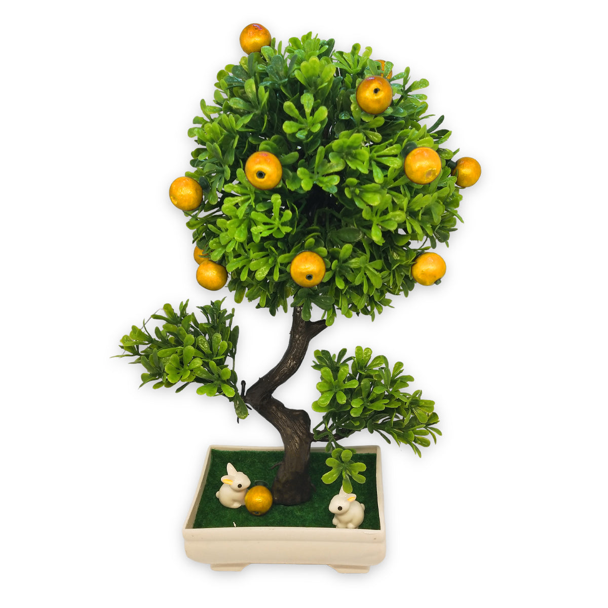 Rakakart- wonderful bonsai artificial plant with mini rabbits for home decor.