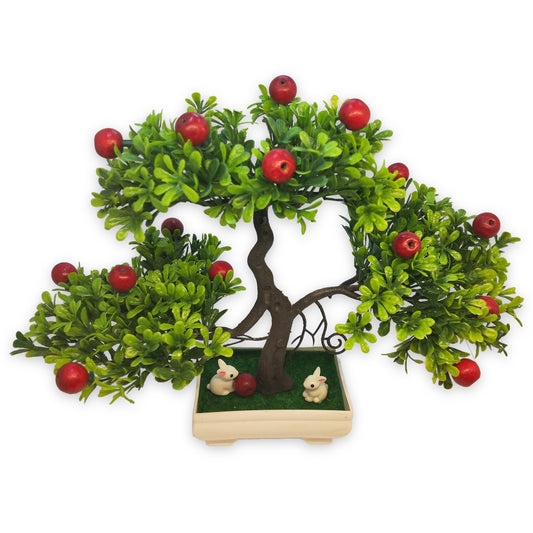 Rakakart- New elegant bonsai artificial plant with mini rabbits for home decor