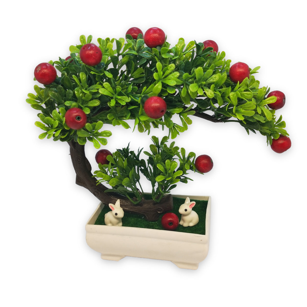 Rakakart- wonderful bonsai artificial plant with mini rabbits for home decor