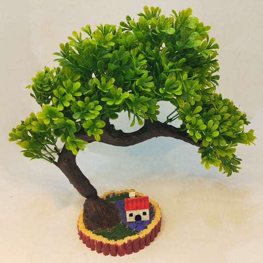 Rakakart- graceful bonsai plant ,mini house for home decor