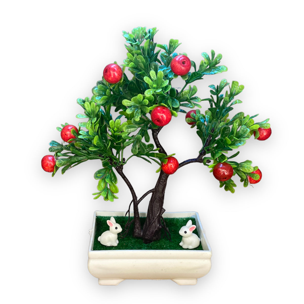 Rakakart- beautiful bonsai artificial plant with mini rabbits for home decor