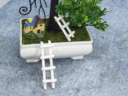 Rakakart bonsai plant ,tiny house,& ladders for home decoration. .