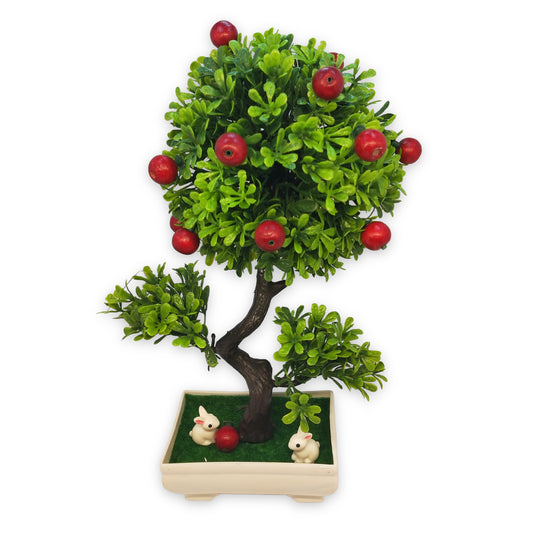 Rakakart- wonderful bonsai artificial plant with mini rabbits for home decor